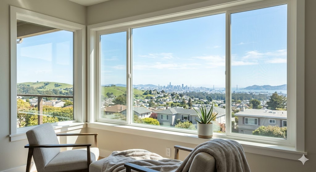 windows view in bay area.